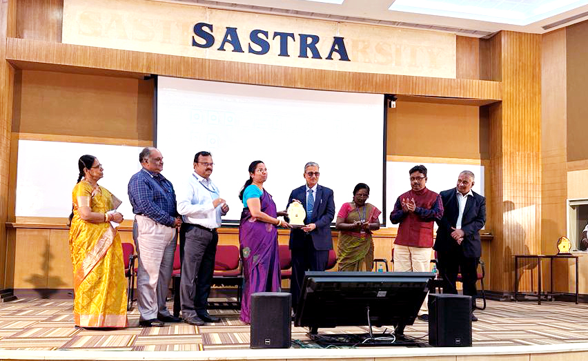 Dr.M.Hemalatha, Director, M.A.M.B-School received a "Distinguished Alumna Award" for her outstanding performance in recognition of her professional achievements and significant contribution in the "Academics" career. She also appointed as Secretary in the Executive Committee of SASTRA MBA Alumni Association.